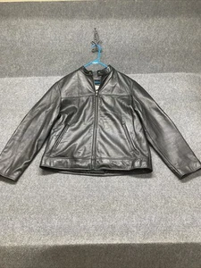 Wilsons Leather Jacket Men’s Size Large Black Full Zip M. Julian Collection - Picture 1 of 12