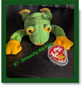 🌟 Smoochy the Frog – TY Beanie Baby (1997) – Retired & Ribbiting! - Picture 1 of 12