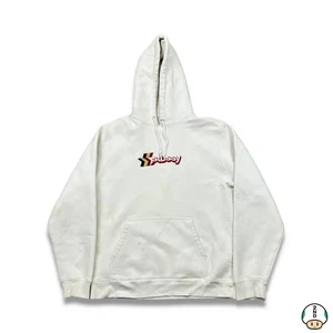 Vintage Stussy Star Hoodie Herren Medium weiß distressed verwaschen Kapuzenpullover - Bild 1 von 9