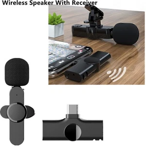 Wireless Lavalier Microphone Audio Video Recording Mini Mic For Android Type-C - Afbeelding 1 van 12