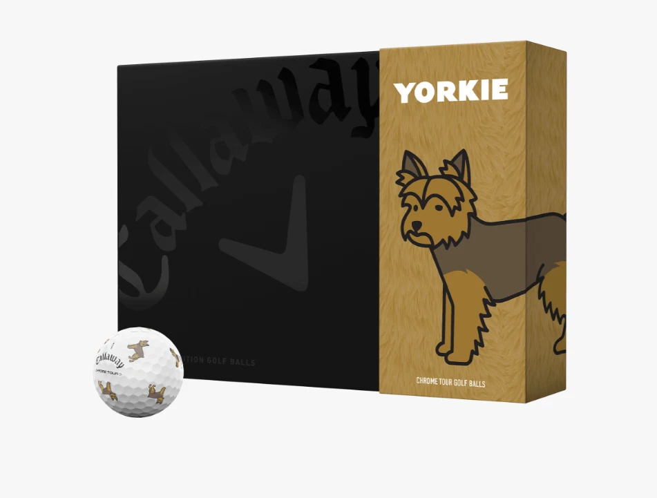 Pelotas de golf Callaway Small Dogs YORKIE cromadas Tour - Edición limitada Foto 1 de 1