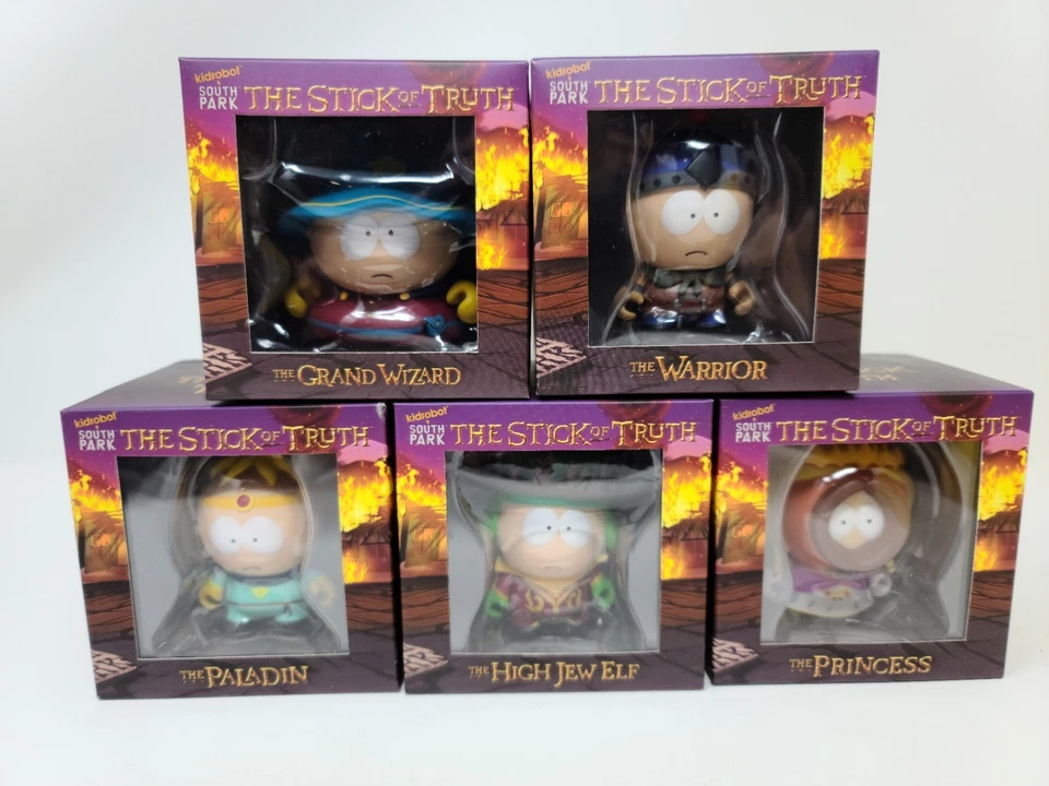 Kidrobot South Park The Stick of Truth Set of 5 Paladin Warrior High Jew Elf LL - Image 1 of 2