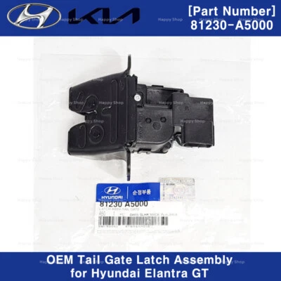 Conjunto de pestillo de puerta trasera 81230A5000 genuino OEM para Hyundai Elantra GT i30 13-17 Foto 1 de 4