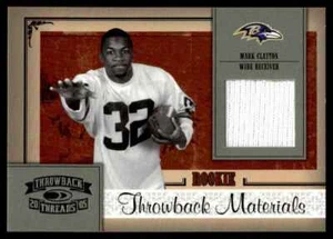 2005 Donruss Throwback Threads Mark Clayton Rookie Baltimore Ravens #217 - Picture 1 of 2