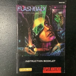 Flashback The Quest For Identity SNES Super Nintendo solo manual de instrucciones - Imagen 1 de 2