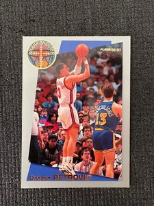 1992-93 Fleer Sharpshooters #4 Drazen Petrovic New Jersey Nets NBA - Picture 1 of 1