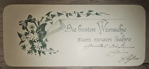 Postkarte, Schmuckkärtchen, Neujahrsgrüße ca. 1900-1914, Rückseite mit Namen - Bild 1 von 2