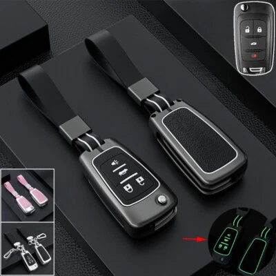 Aluminum Alloy Silicone Car Key Case Cover For Chevy Impala Malibu Sonic SS Volt Foto 1 de 4