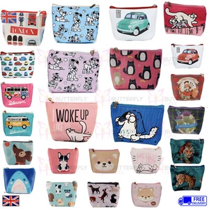 Handy Small Zip Up PVC Make Up Bag Toiletry Case Coin Purse  - Picture 1 of 47