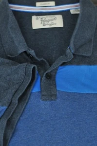 Penguin Men's Shades Of Blue Striped Cotton Casual Polo Shirt XXL 2XL - Picture 1 of 5