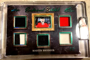 Leaf Art Of Hockey Enshrined Exhibit Relic Martin Brodeur Green 3/3 - Picture 1 of 3