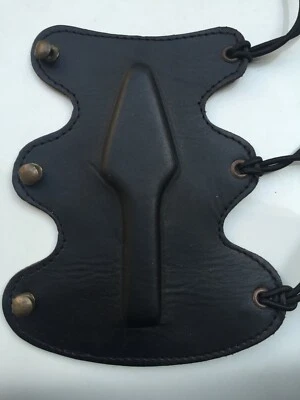 Traditional Leather archery Arm Guard SCA Medieval Bracer 2 layer Bow Arm Guard - Image 1 of 4