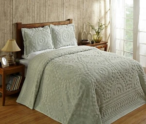 Better Trends Rio 100% Cotton Tufted Chenille Bedspread Assorted Sizes Colors - Picture 1 of 15