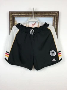 Vintage 90's Adidas Germany Football Shorts Soccer Mens Black National Size L - Picture 1 of 10