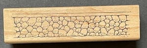Pebble Stone Rock Foundation Home Base Structure Material Wood Rubber Stamp - Picture 1 of 4