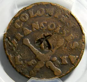 Contrasello colonial francés 1767-A Sou sin RF GRADUACIÓN PROFESIONAL EN MUY BUEN ESTADO DETALLE DAÑOS (2-14) - Imagen 1 de 4