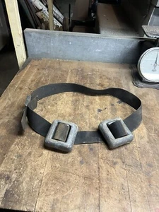 Antiguo Dacor vintage EE. UU. Cinturón de 10,5 libras con hebilla para buzos de plomo para buceo - Imagen 1 de 11