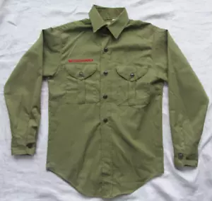 BSA Official Olive Green Uniform Shirt~LongSleeve~Sz 13 Reg Youth - Picture 1 of 4