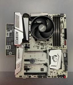 MSI X370 XPOWER GAMING TITANIUM DDR4 motherboard ATX + AMD CPU + Heatsink - Picture 1 of 9