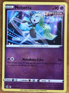 2021 Pokémon TCG Meloetta Fusion Strike 124/264 Reverse Holo Rare - Picture 1 of 6