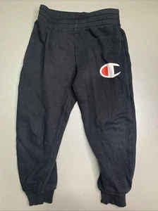 Champion Heather Black Athleticwear Jogger Sweatpants Cotton Blend Boys SZ 5 - Picture 1 of 4