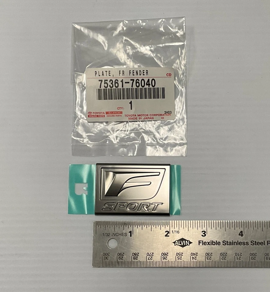 LEXUS OEM FACTORY PASSENGER SIDE FENDER F-SPORT EMBLEM 2023-2025 UX - Image 1 of 1