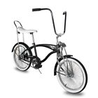 20" Classic Style Lowrider Bike Banana Seat Cruiser Bicycle 140 Spokes Fan Rims