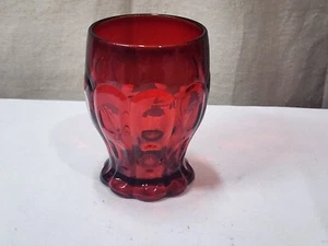 VIntage Fenton Ruby Red #1933 Thumbprint Dots & Panels 9 oz Tumbler - Picture 1 of 5