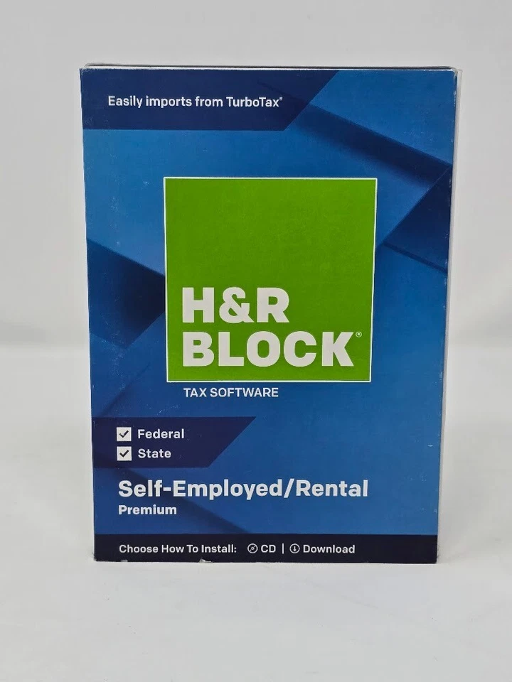 H&R Premium Self Employed/Rental 2018 Tax Software Fed/State Turbo Schedule - Image 1 of 3