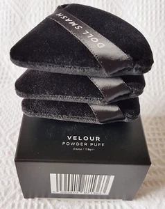 Black Velvet Powder Puff Trio ~ For Makeup Application ~ by Doll Smash ~ NEW - Picture 1 of 10