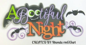 HALLOWEEN Bootiful Night paper piecing TITLE Premade Scrapbook Pages  by Rhonda - Picture 1 of 1