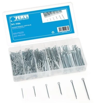 TIFLER SPLINTE SORTIMENT 555TLG FEDERSPLINTE FEDERSTECKER FERVI 0294 - Bild 1 von 2