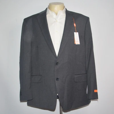 NUEVO CON ETIQUETAS TALLALIA Calce Clásico Elástico Gris Oscuro Abrigo Deportivo Traje Chaqueta Talla 42L Foto 1 de 4