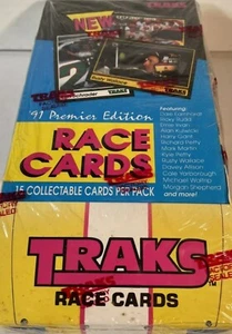 1991 Premier Edition Traks NASCAR Race Cards Factory Sealed Box - Picture 1 of 4