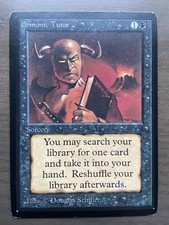 MtG Beta Demonic Tutor LP+, See photos for condition