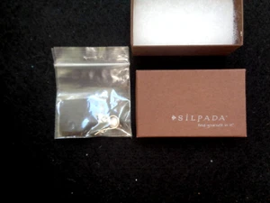 ORECCHINI SILPADA PENNINO SINGOLA PERLA PICCOLA GOCCIA ARGENTO? METALLO - Foto 1 di 2