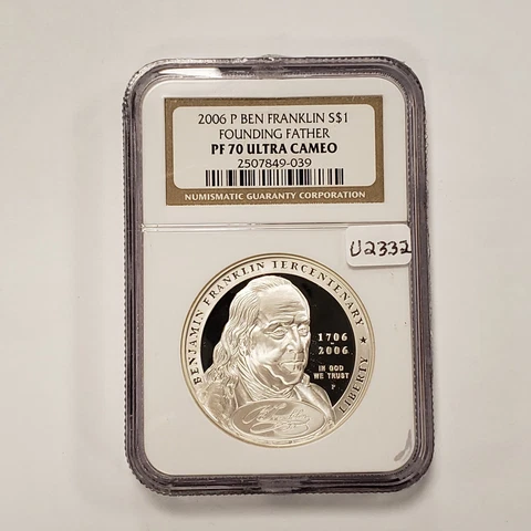 2006-P $1 Ben Franklin Founding Father Commemorative Dollar - NGC PF 70 - U2332 Cover