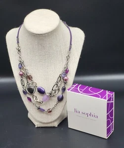 Lia Sophia 19" Multi Strang Mode Halskette in Box, Kette, Perlen - Bild 1 von 6