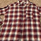 Hollister Plaid Red Sz Xs Fits Big Button Up Flannel
