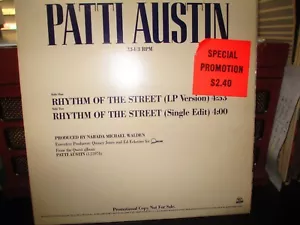 12 INCH SINGLE, 33 1/3 RPM ,, PATTI AUSTIN,, RHYTHM OF THE STREET - Picture 1 of 1