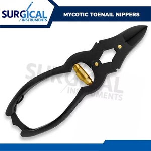 Mycotic Toenail Nippers Clippers Podiatry Pedicure Tool Black Color German Grade - Picture 1 of 8