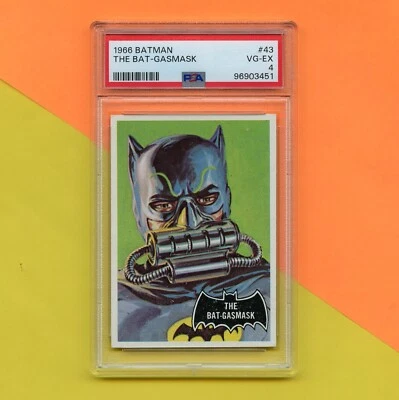 Original 1966 Topps Batman Black Bat Trading Card #43 PSA 4 - Image 1 of 3