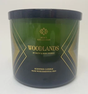NEW Bath & Body Works Men's Collection Woodlands 3 Wick 14.5 Oz Candle - Picture 1 of 2