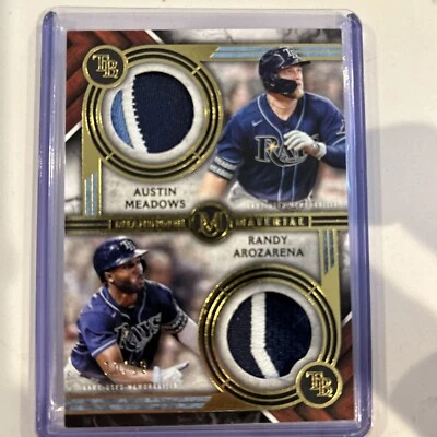 2022 Topps Museum juego usado doble reliquia Austin Meadows & Randy Arozarena/10 Foto 1 de 2