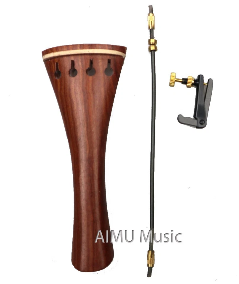 1pcs Violin Tail Piece 4/4 size Rosewood Violin Tailpiece With Gut Fine tuner - Image 1 of 1