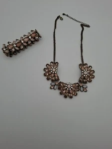 Halskette    48cm. mit Armband Strass Collier Vintage  Modeschmuck - Bild 1 von 5