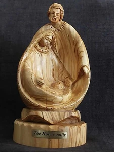 Holy Family figurine olive wood hand carved holy land - Picture 1 of 5