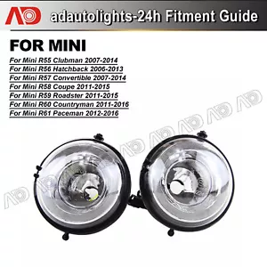 Faros antiniebla LED halo DRL para MINI Cooper R55 R56 R57 R58 R59 R60 R61 - Imagen 1 de 11