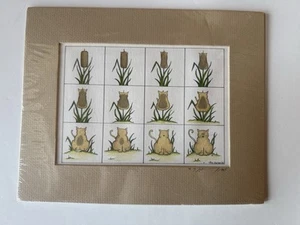 E Halsey 1985 CATTAIL to CAT TRANSFORMATION Print -Tan Mat/Unframed -New, Sealed - Picture 1 of 5