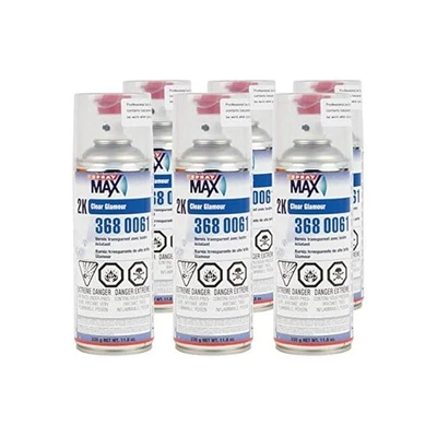 High Gloss Clearcoat Aerosol - 6 Pack, 2k Formula, for Automotive Refinishing - Image 1 of 4